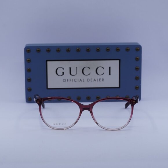 Gucci GG0550O 007 Cat Eye Eyeglasses - Burgundy Gradient 53mm - Picture 3 of 11